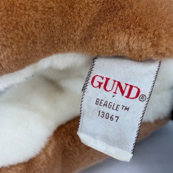 Gund Beagle Puppy Dog Plush Brown Black White with Collar 9 Inch Stuffed 13067 - Picture 5 of 9